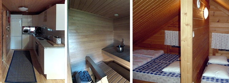 Keuken - Badkamer met Sauna - Slaapplaatsen op de 1e verdieping